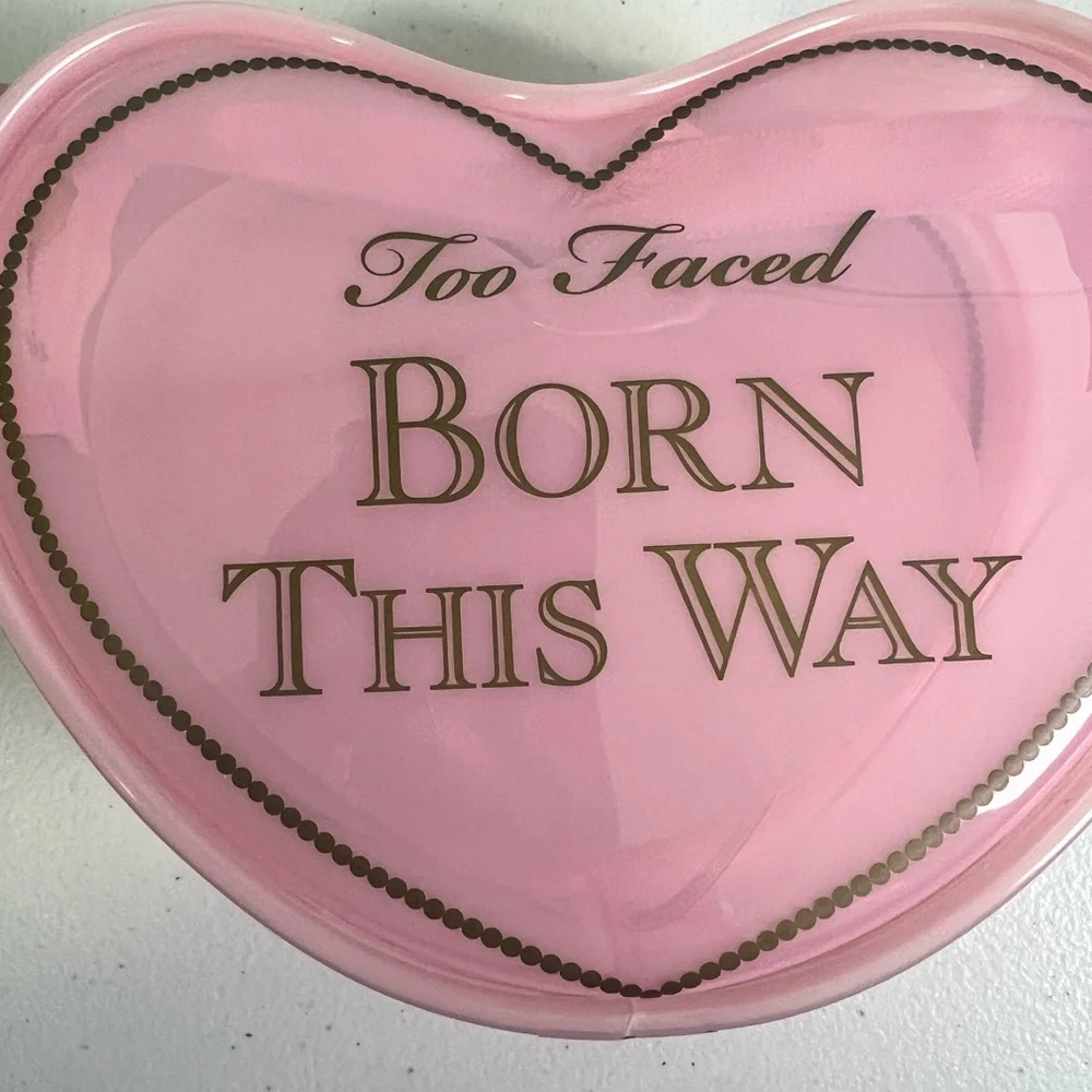 Too Faced Born This Way Pink Glossy PVC Make up Pouch